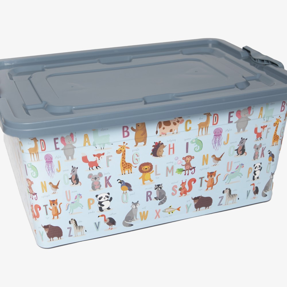 Plastic Toy Box Stackable Storage Box Lockable Lid OMS Home Store