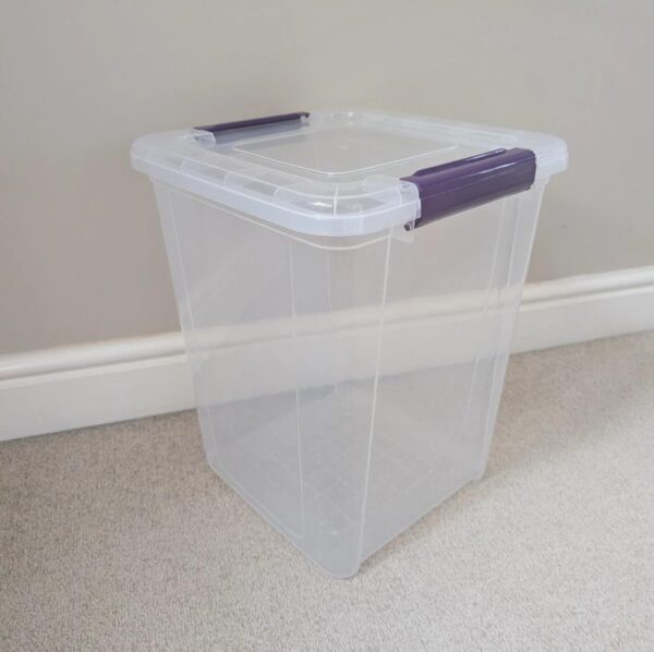 Plastic Storage Box with Lid Deep Home Kitchen Office Pet Food Box Container - Image 2
