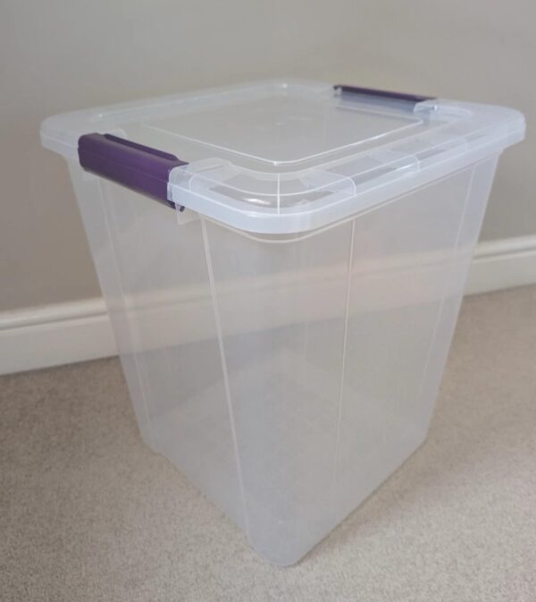 Plastic Storage Box with Lid Deep Home Kitchen Office Pet Food Box Container - Image 3