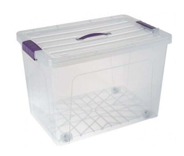 Plastic Storage Box Boxes Lid Food Container Home Office Box Lockable Stackable - Image 8