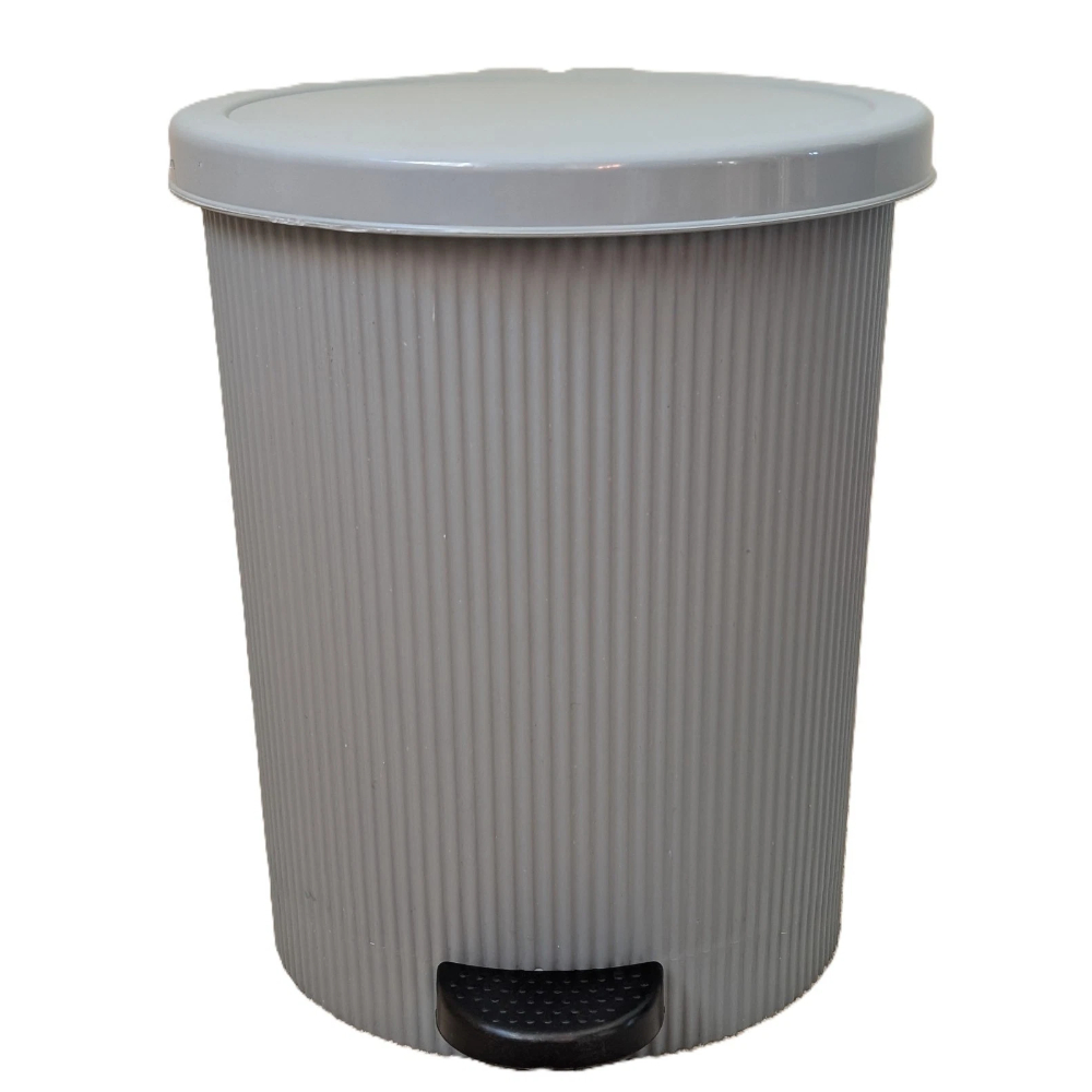 OMS Home Store Grey Plastic Pedal Bin – Rubbish Dustbin for Kitchen, Bathroom or Toilet - Image 3