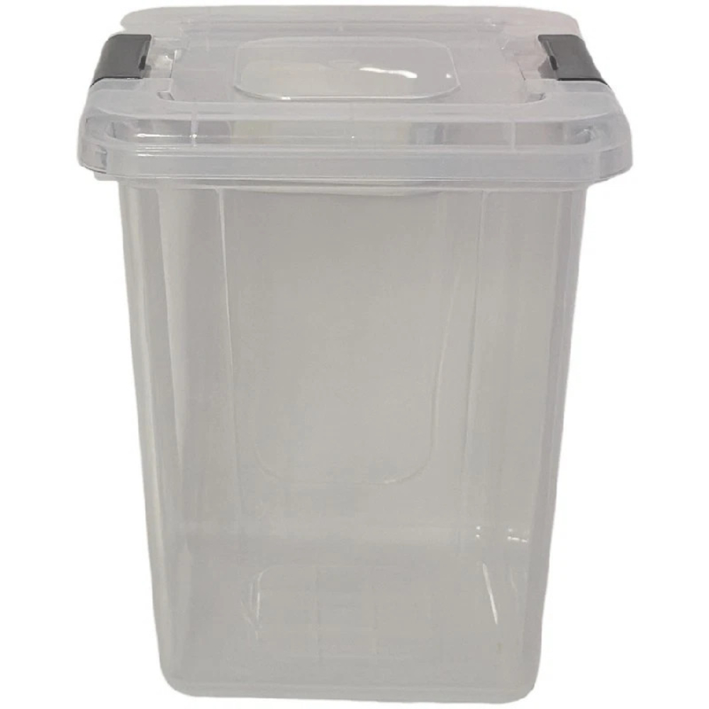 2x Plastic Storage Boxes Lid Handles Food Container Home Kitchen Office Box Sets - Image 5