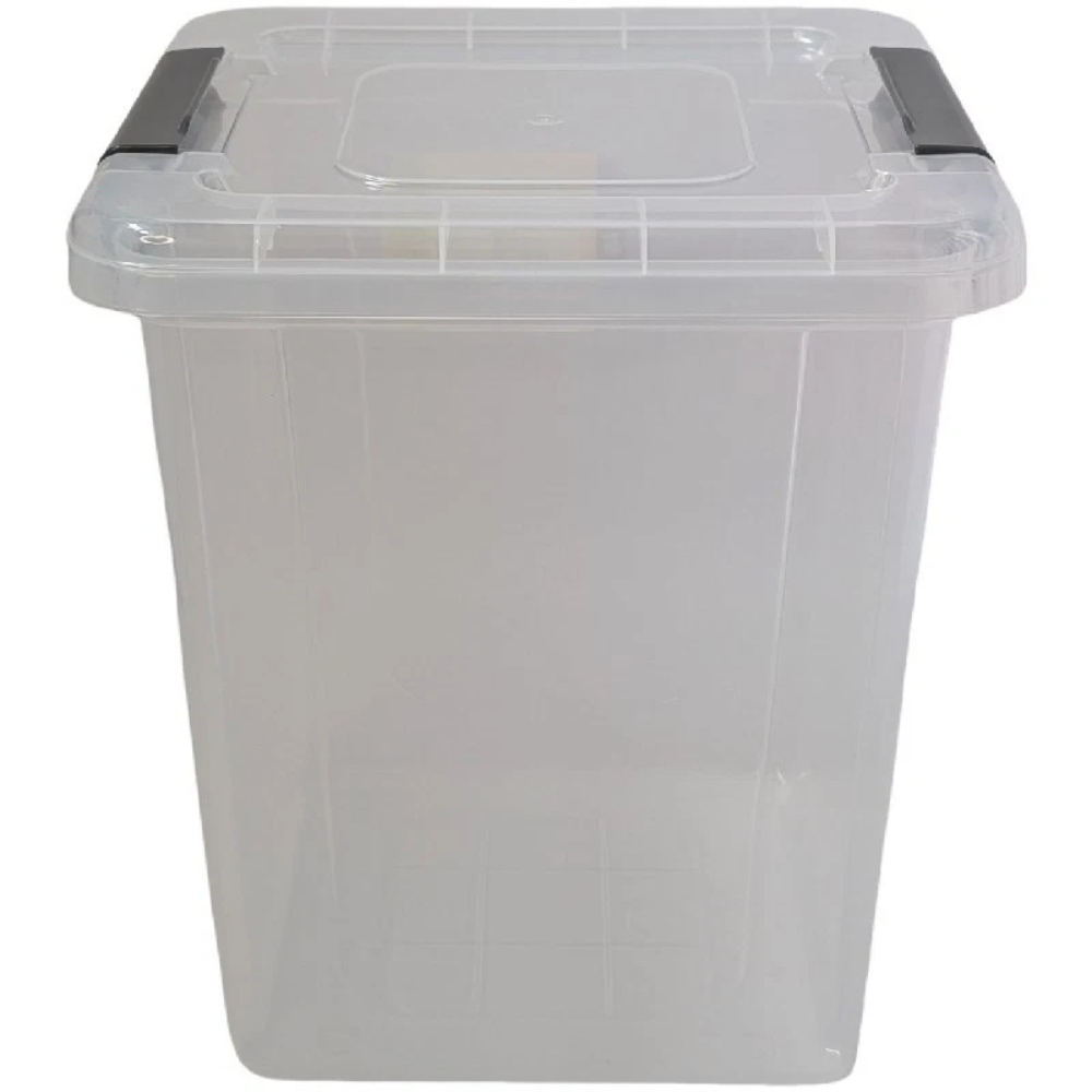 2x Plastic Storage Boxes Lid Handles Food Container Home Kitchen Office Box Sets - Image 6