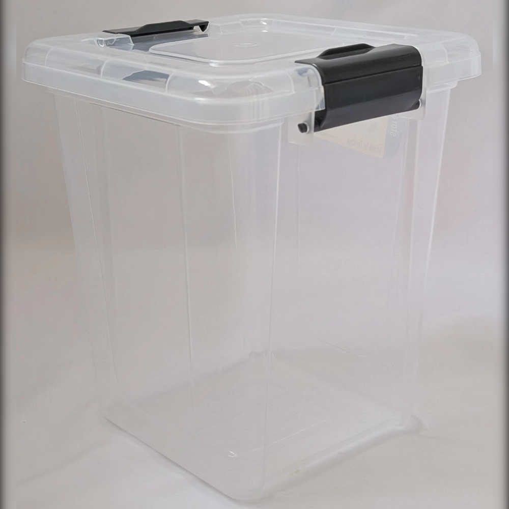 2x Plastic Storage Boxes Lid Handles Food Container Home Kitchen Office Box Sets - Image 7