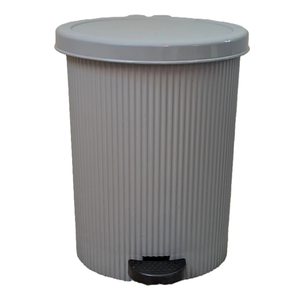 OMS Home Store Grey Plastic Pedal Bin – Rubbish Dustbin for Kitchen, Bathroom or Toilet - Image 2