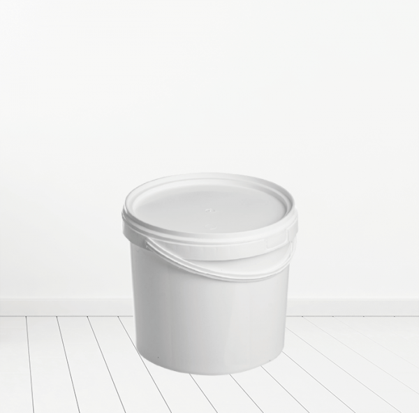 Variation of L L L White Plastic Bucket Tub Storage Container with Lid and Handle  fb
