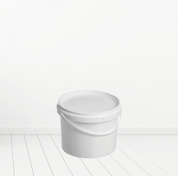 Variation of L L L White Plastic Bucket Tub Storage Container with Lid and Handle