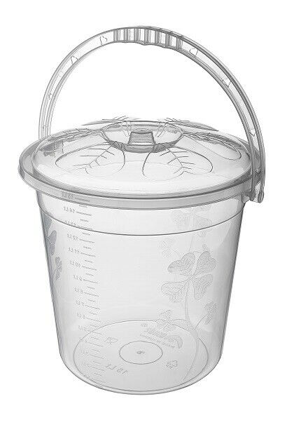 Variation of Plastic Bucket with Lid Handle Small Large Storage Bucket Bin Container Measures  fbf
