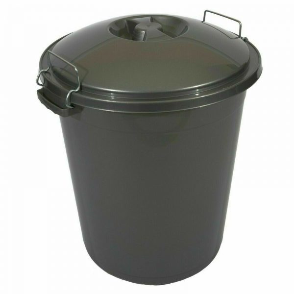 Variation of L Dustbin Clip Lid Bin Pet Food Container Garden Kitchen Waste Rubbish Bin  cea