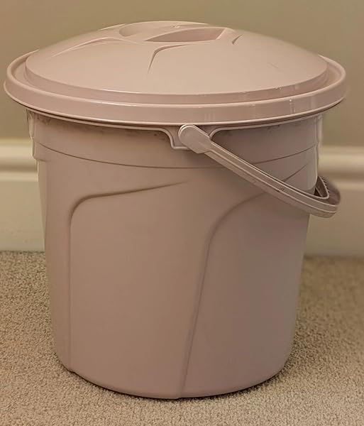 2 x 10L Plastic Bucket with Lid Handle Small Large Storage Bucket Bin Container Measures - Image 5