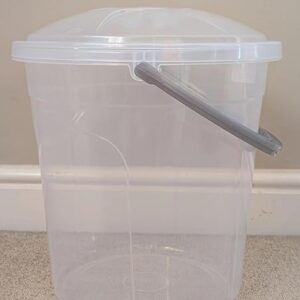 2 x 20L Plastic Bucket with Lid Handle Small Large Storage Bucket Bin Container Measures