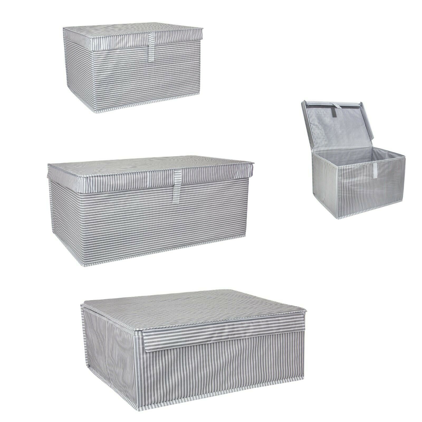 Collapsible Under Bed Clothes Storage Organiser Box Folding Storage Boxes Lidded