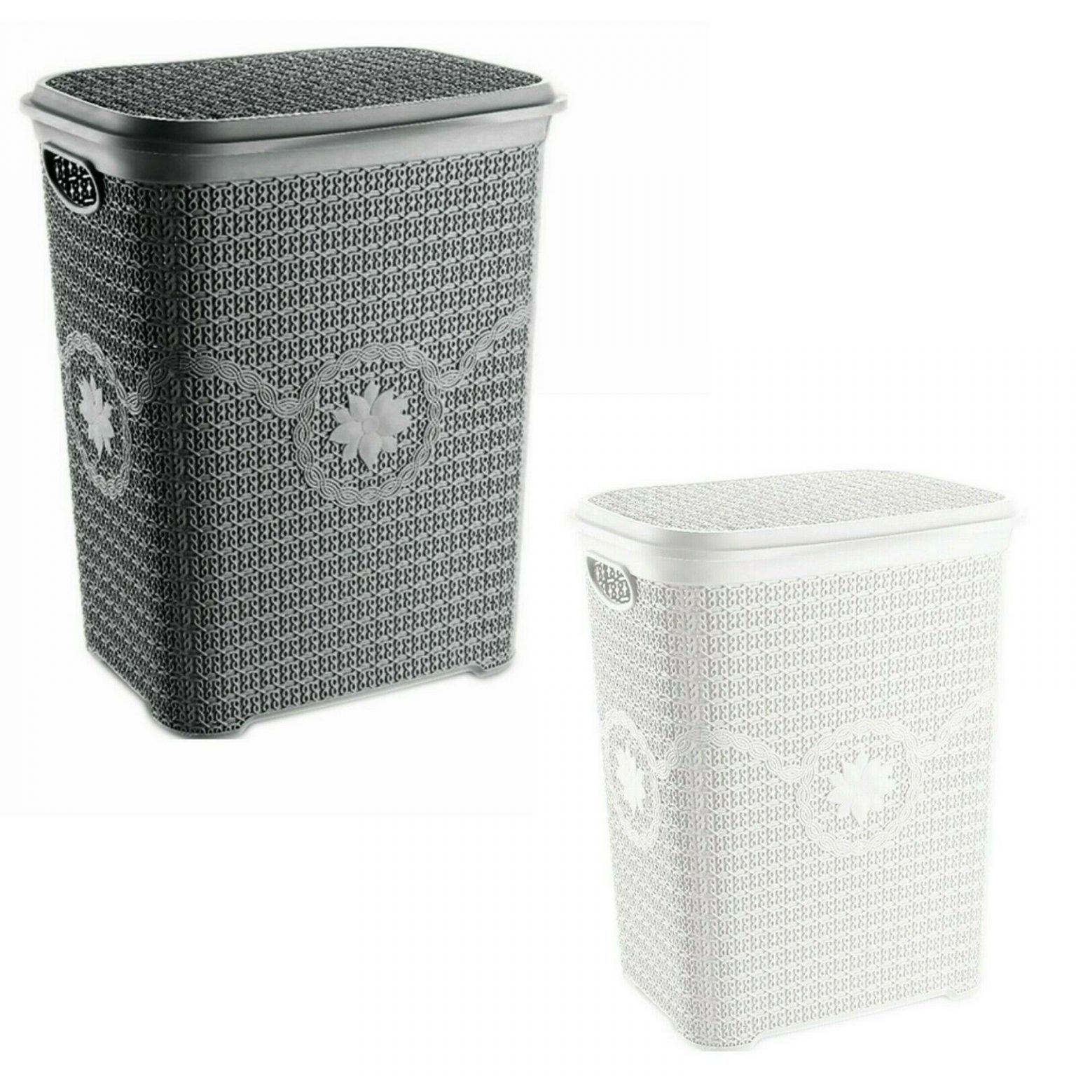 Large Plastic Laundry Basket Clothes Washing Bin Hamper Storage