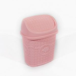 Plastic Dustbin Kitchen Office Bathroom Waste Bin Rubbish Paper Pink Desk Bin