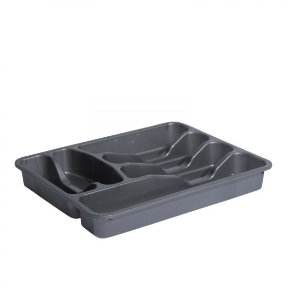 Variation of  Compartment Plastic Cutlery Tray Holder Black Grey Large Drawer Organiser  ccd
