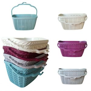 Plastic Rattan Hanging Peg Storage Basket Box Large Washing Line Pegs Basket