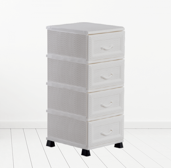 Variation of  Tier Plastic Drawers Storage Unit Home Bathroom Chest Drawer Knitted Rattan