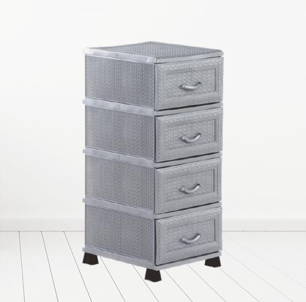 Variation of  Tier Plastic Drawers Storage Unit Home Bathroom Chest Drawer Knitted Rattan  f