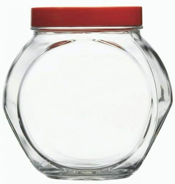 Variation of L Large Glass Cookie Sweet Jar Air Tight Lid Food Storage Glass Biscuit Jar  ed