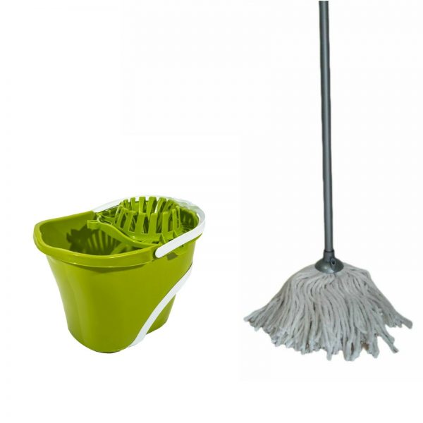 Variation of Large Plastic Mop Bucket Wheels Wringer Handle Cleaning Wet Floor Cotton Mop NEW  ad