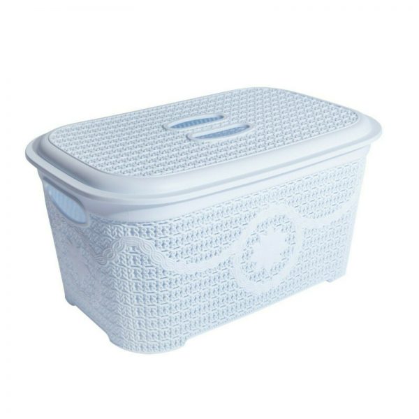 Variation of Large Plastic Laundry Basket Lid Rattan Knitted Hamper Washing Clothes Basket  a
