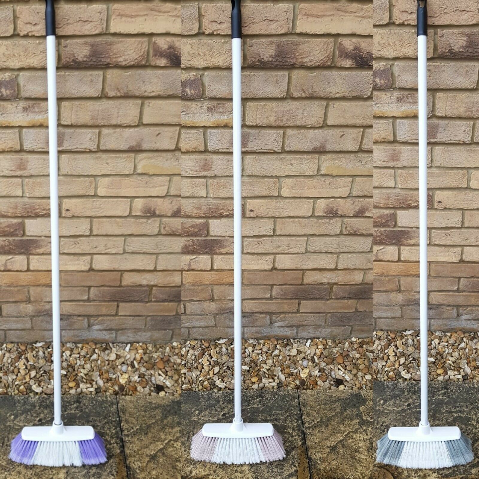 Indoor Soft Sweeping Brush Broom Head with Long Handle M Floor Sweeper NEW UK
