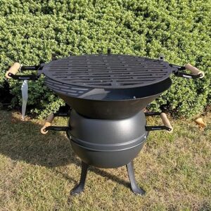 Outdoor Steel Metal BBQ Cast Iron Grill Camping Garden Barbecue Burner Fire Pit