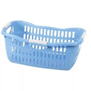 Plastic Laundry Basket Hamper Washing Clothes Storage Bin with 3 Handles