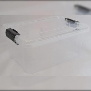 Plastic Storage Box Lid Handles Food Boxes Container Home Kitchen Office Box