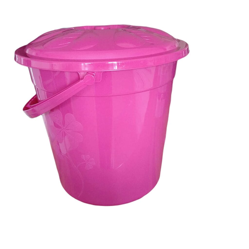 Plastic Bucket with Lid Handle Small Large Storage Bucket Bin Container
